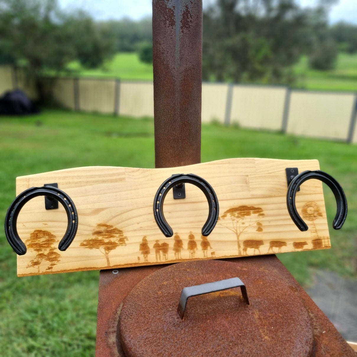 Outback Hat Rack Outback Cowboys Wooden Hat/Coat Rack | KickAss Country